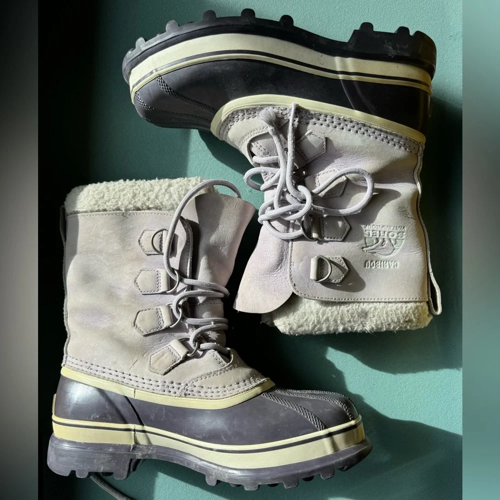 Sorel Caribou Light Purple Boots Waterproof Insulated Lace Up Women’s Size 8 - Picture 8 of 15